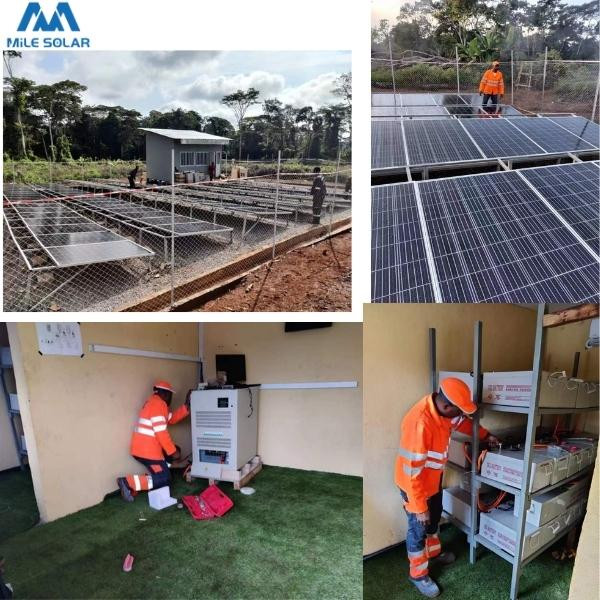 40KW 3 phase off-grid solar power system for a GSM telecom project in Cameroon